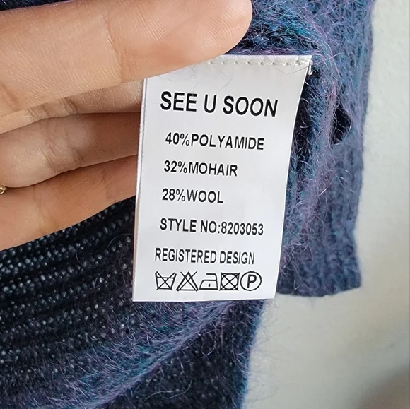 See U Soon Mohair Wool Blend Sweater - Picture 4 of 6